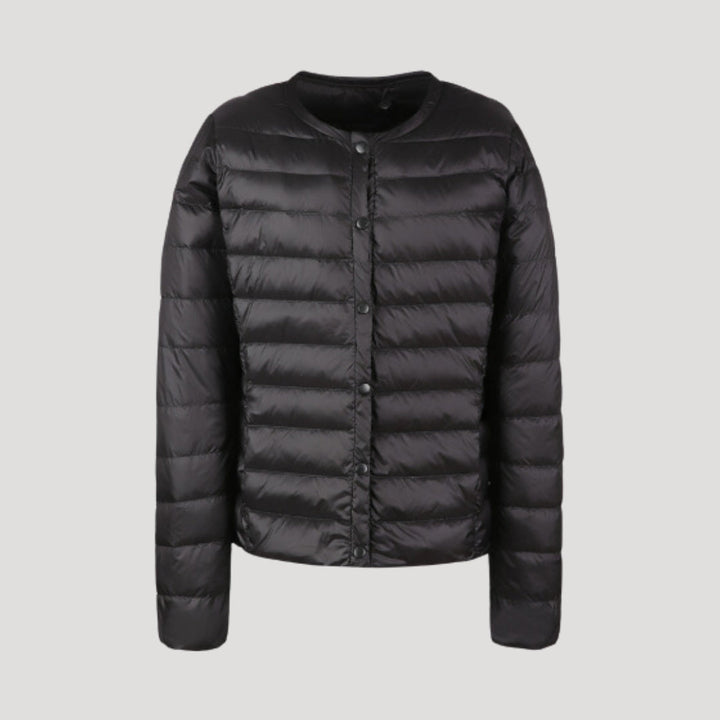 Lieke | Gewatteerde Kraagloze Sculpted Puffer Jast