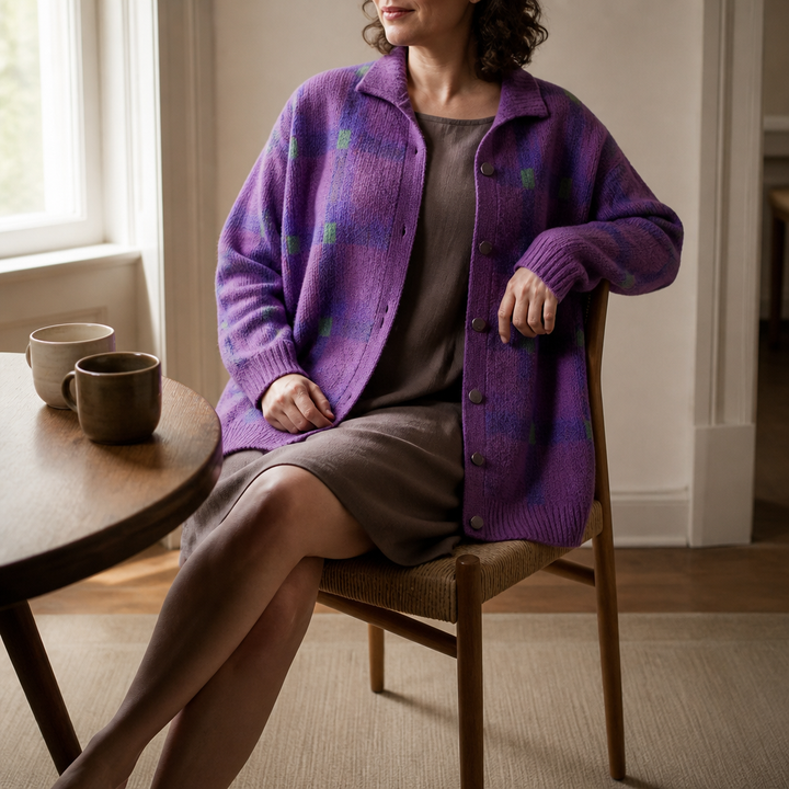 Collarhold – Oversized Cardigan Met Een Kraag Die Zijn Vorm Houdt