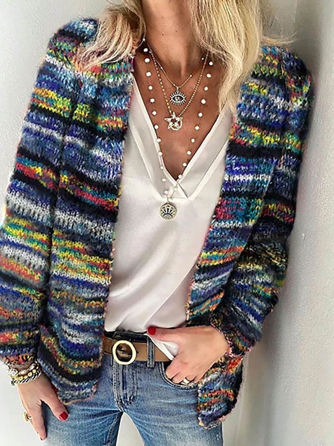 Lola | Gebreid kleurrijk vest voor dames