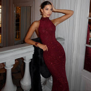 Antonella | Pailletten Maxi Jurk Rood – Elegant & Feestelijk