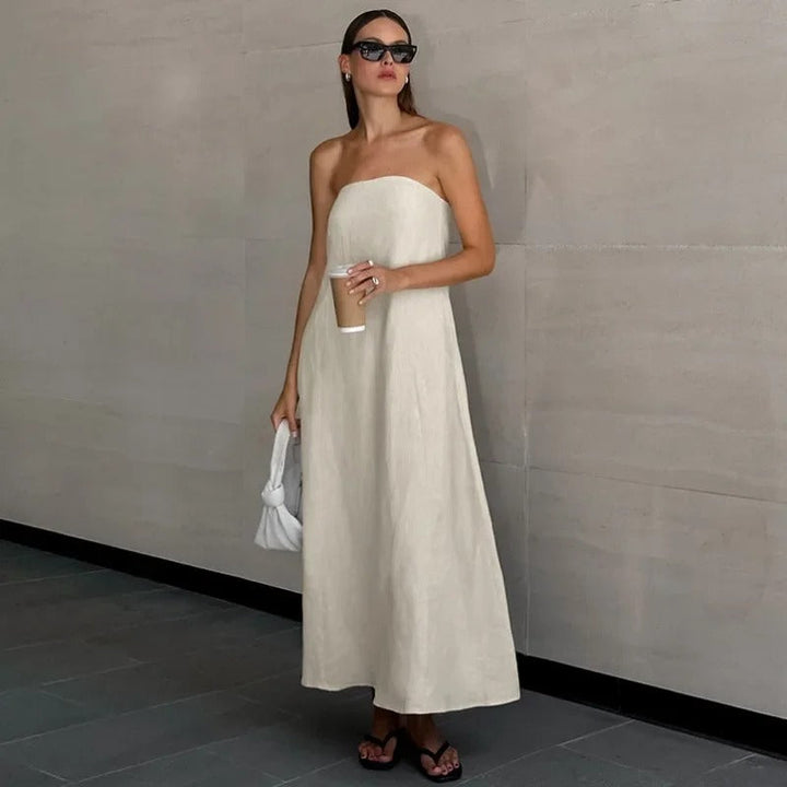 Mara | Dames jurk met strapless maxi