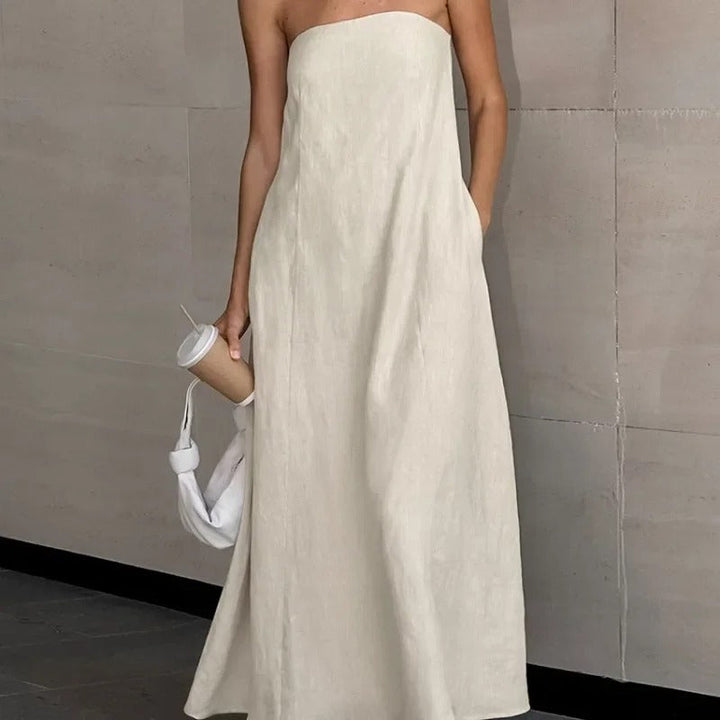 Mara | Dames jurk met strapless maxi