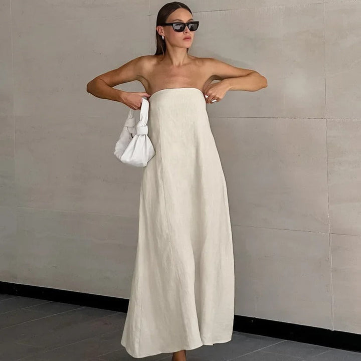 Mara | Dames jurk met strapless maxi
