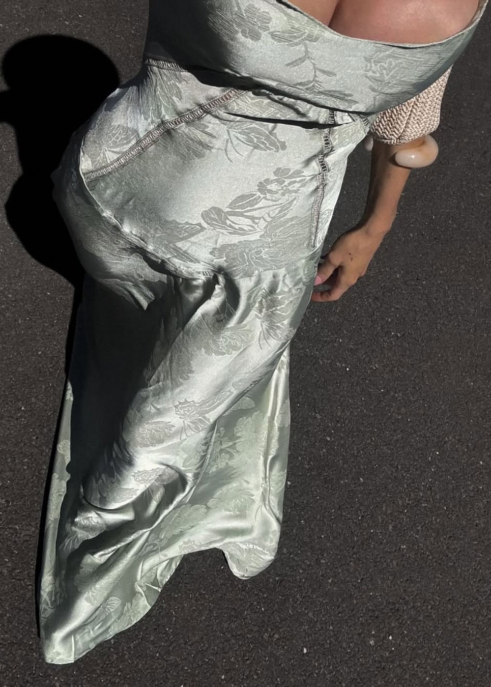 Khalani | Dames maxi jurk met bandjes buste