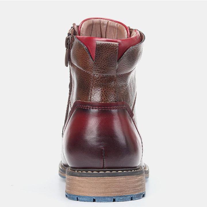 Heren Dress Boots Met Vetersluiting & Rits