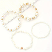 Esmara | Stijlvolle Set van 4 Armbanden met Kunstparels
