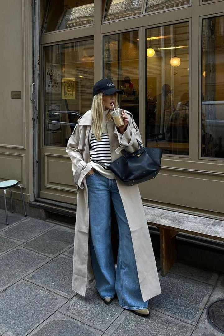 Dames Oversized Dubbelzijdige Trenchcoat