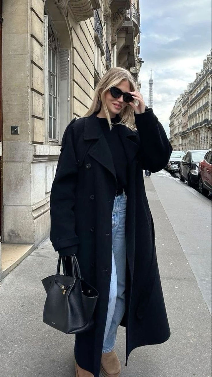 Dames Oversized Dubbelzijdige Trenchcoat