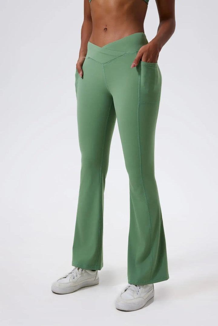 Charlie | Dameslegging met hoge taille en flared fit