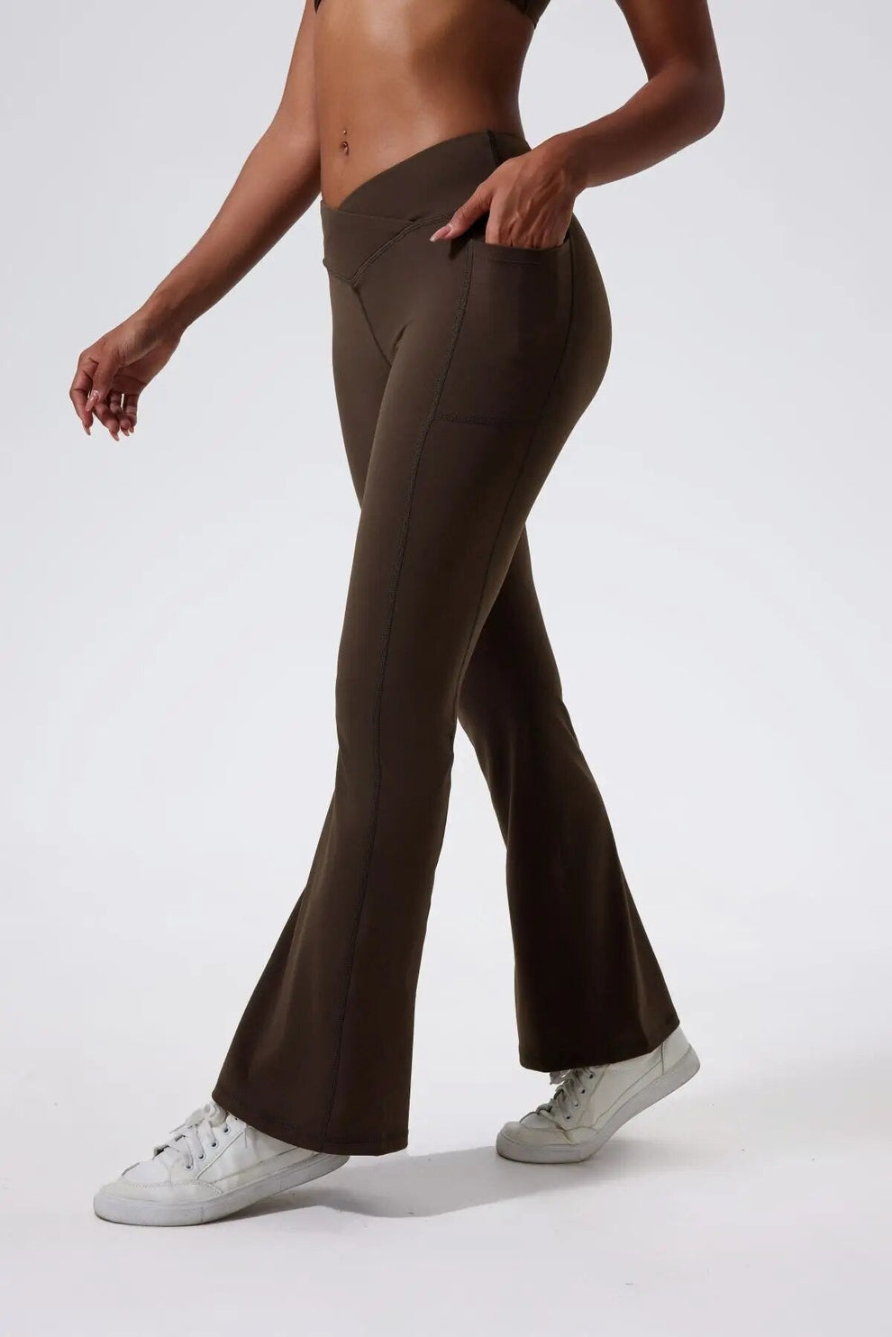 Charlie | Dameslegging met hoge taille en flared fit