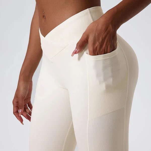 Charlie | Dameslegging met hoge taille en flared fit