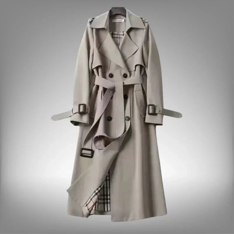 Nia | Geknoopte Dubbelgeknoopte Moderne Trenchcoat