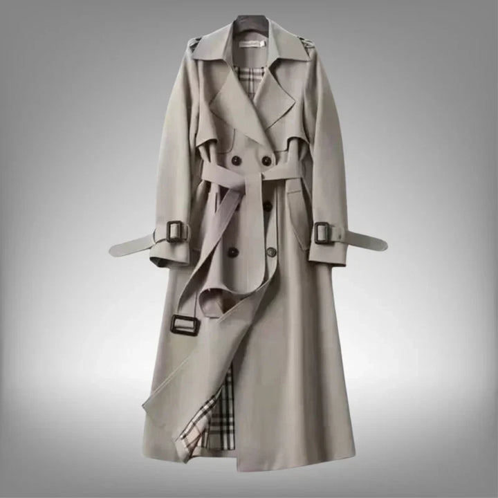 Nia | Geknoopte Dubbelgeknoopte Moderne Trenchcoat