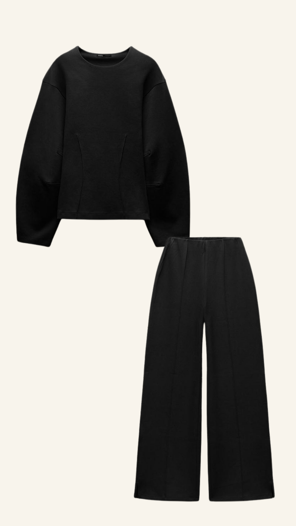 Marjolein | Dames set met trui wijde pijpen
