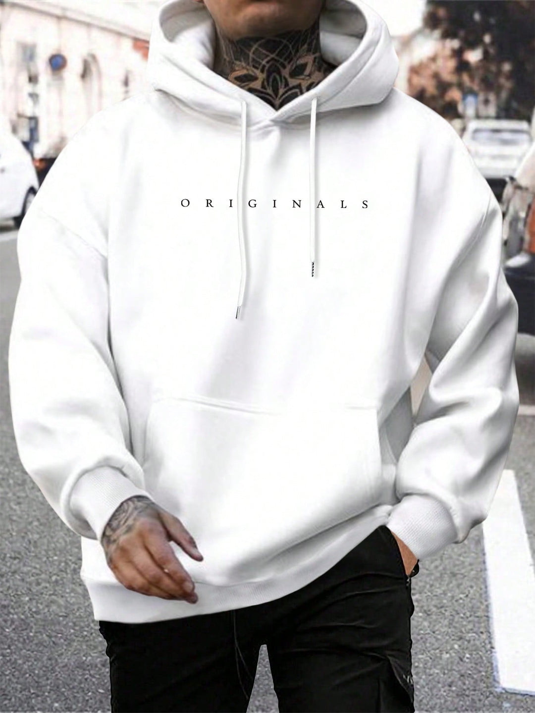 Abel | Heren hoodie met trekkoorden en buidelzak