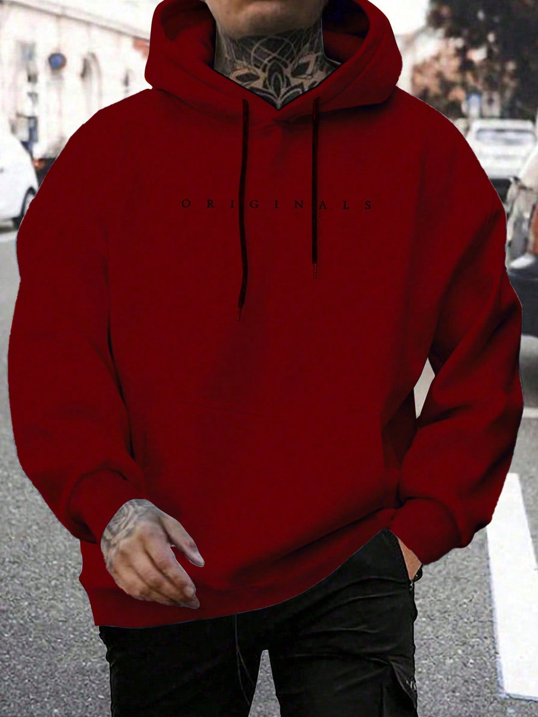 Abel | Heren hoodie met trekkoorden en buidelzak