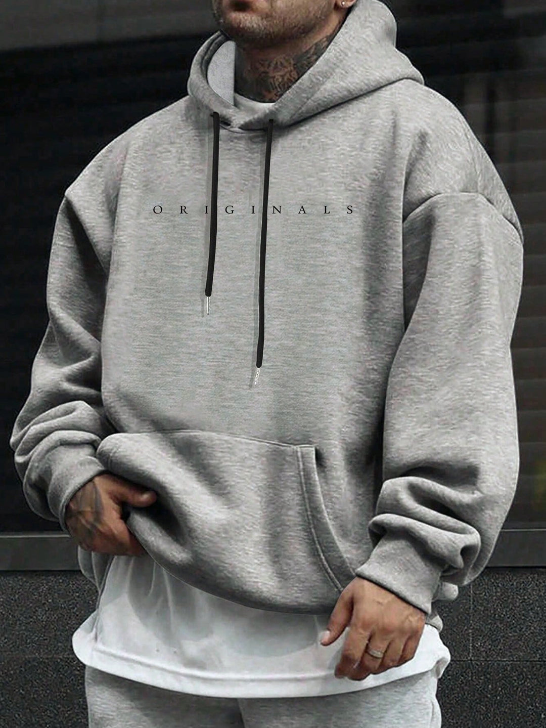 Abel | Heren hoodie met trekkoorden en buidelzak