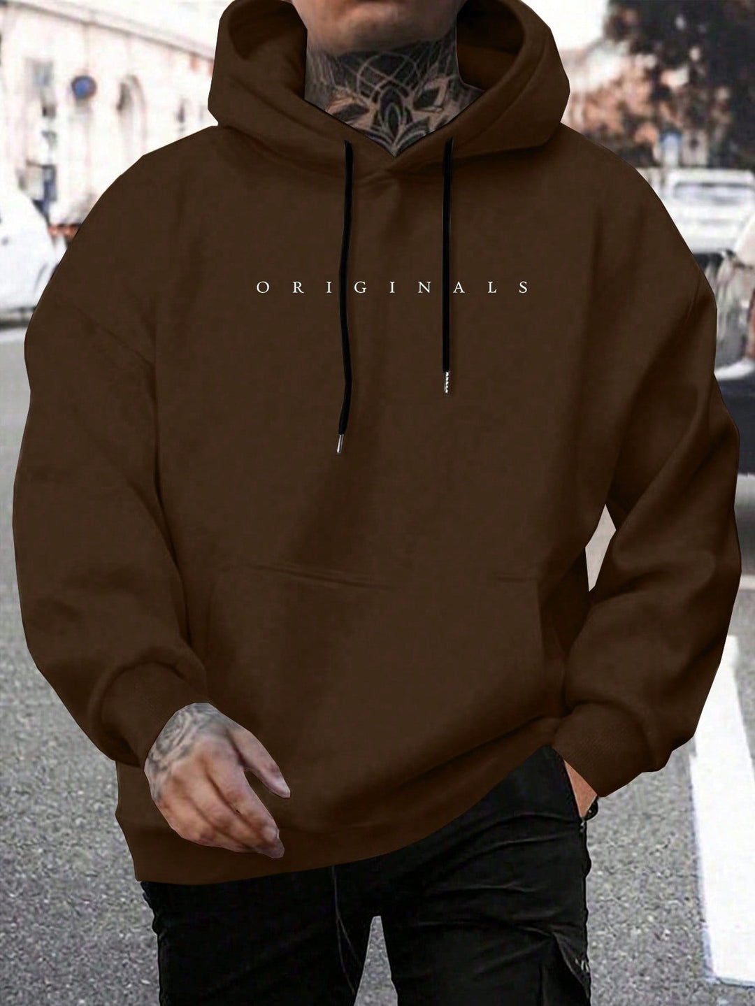 Abel | Heren hoodie met trekkoorden en buidelzak