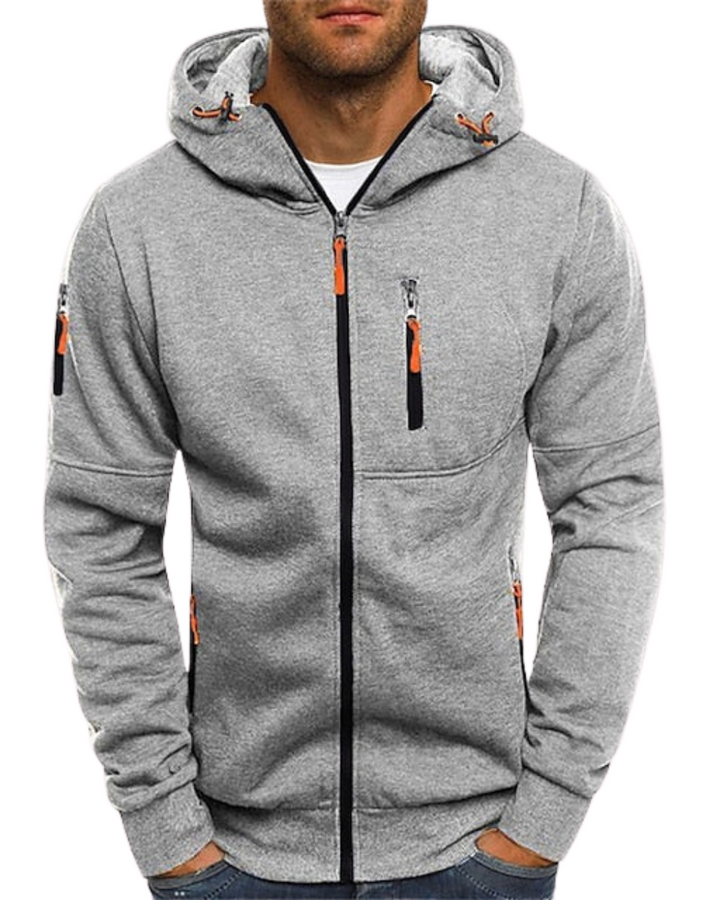 Theodore | Herenhoodie met ritssluiting en ritszakken