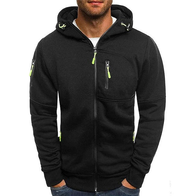 Theodore | Herenhoodie met ritssluiting en ritszakken