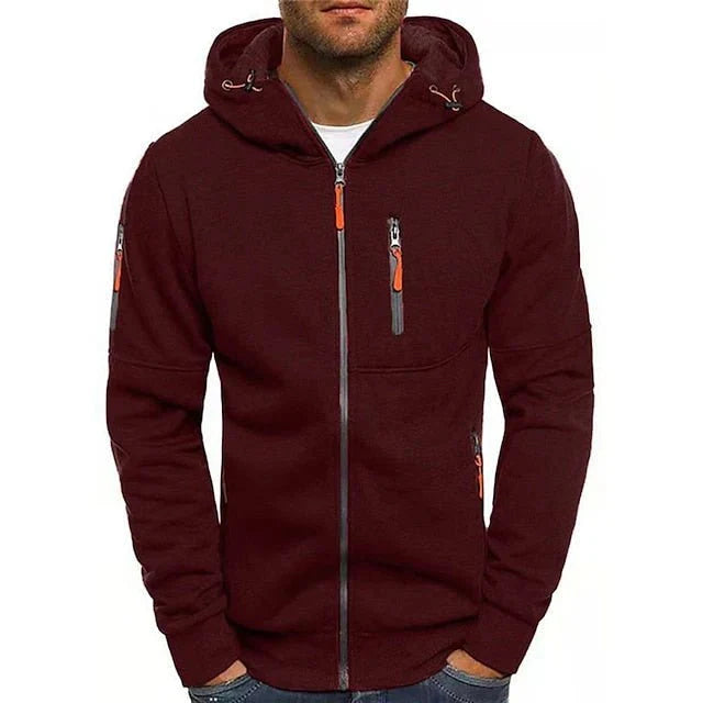 Theodore | Herenhoodie met ritssluiting en ritszakken