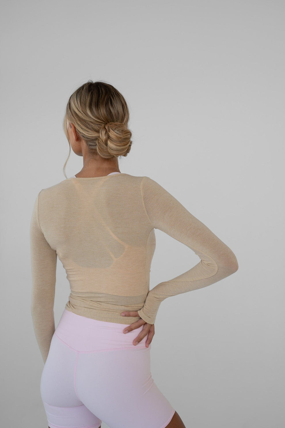 Viviana | Dames yoga wikkelblouse lange mouwen verstelbare striksluiting