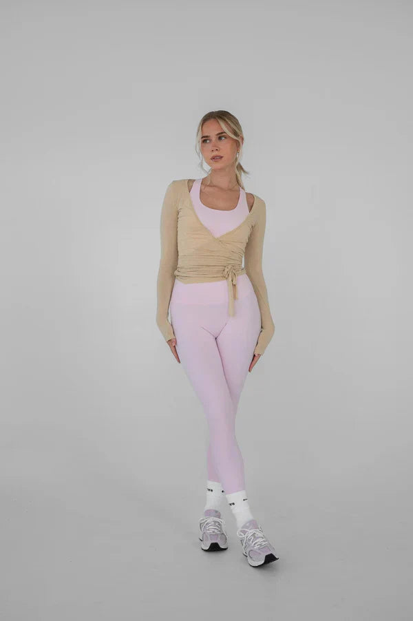 Viviana | Dames yoga wikkelblouse lange mouwen verstelbare striksluiting