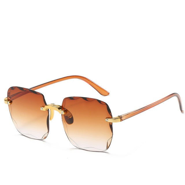 Eleanor | Dames zonnebril met randloze glazen en neuspads