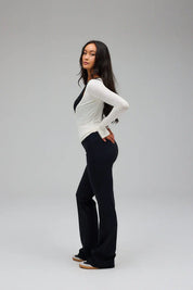 Loura | Lange Mouwen Yoga Wikkelblouse Wit