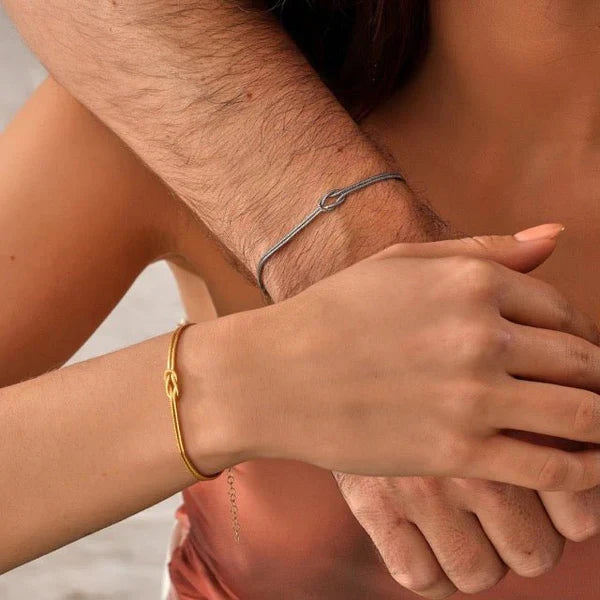 Annalise | Dames armband met knoop verbinding dubbele band