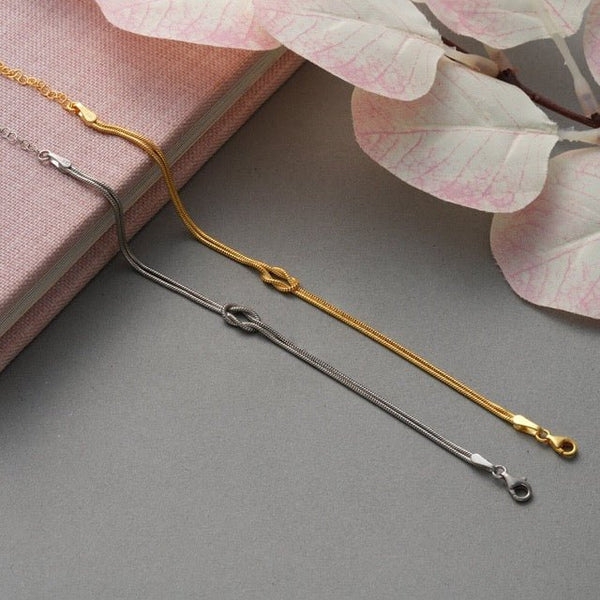 Annalise | Dames armband met knoop verbinding dubbele band