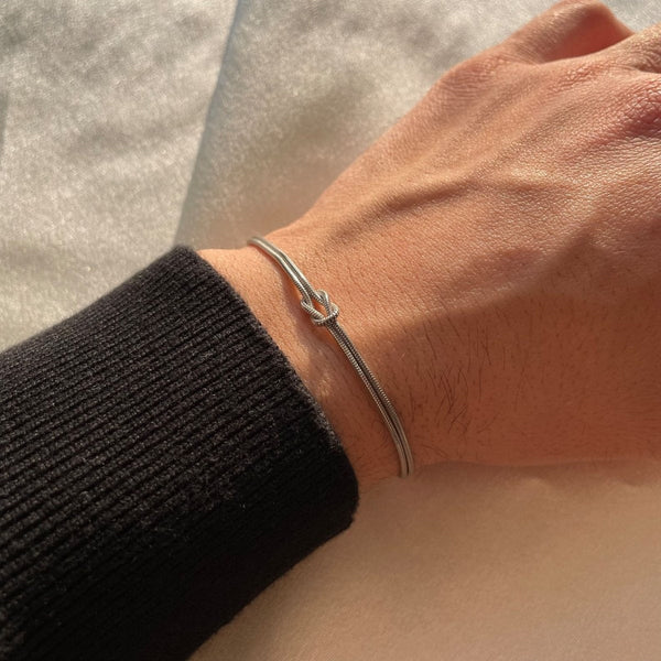 Annalise | Dames armband met knoop verbinding dubbele band