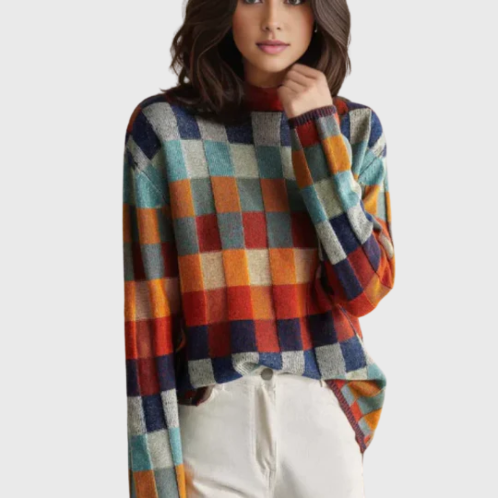 Rachele | Kleurblok Crew Neck Trui
