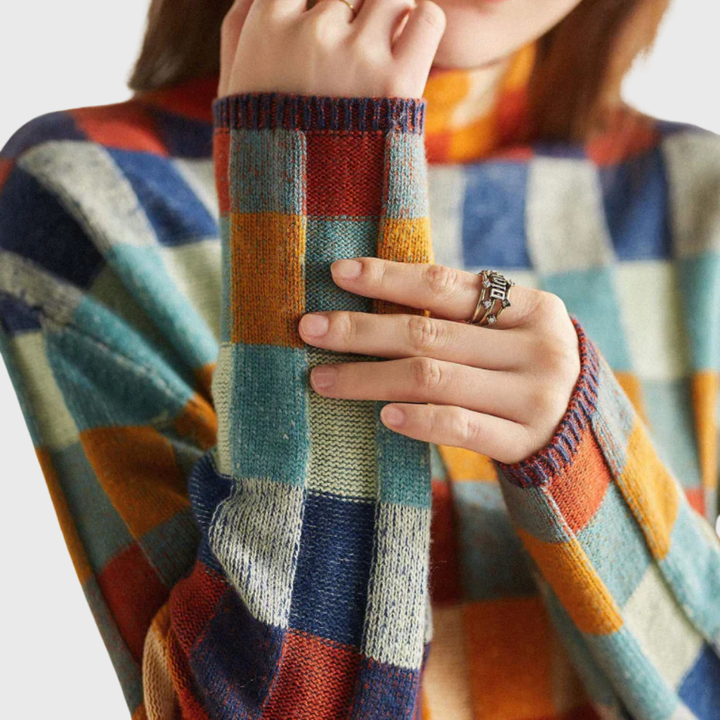 Rachele | Kleurblok Crew Neck Trui