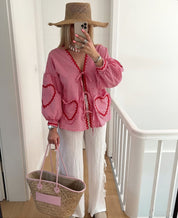 Roos | Trendy Zomertop met Hartjesprint