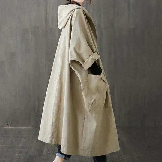 Karsyn | Dames trenchcoat met capuchon ceintuur