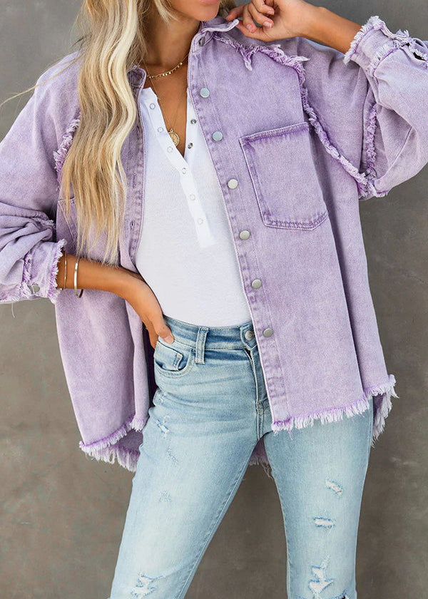 Briana | Zomerse Denim Tussenjas - Comfortabel met Losse Pasvrom