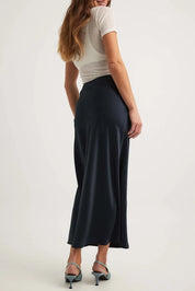 Evelia | Satijnen Maxi Rok A-Lijn voor Dames - Glanzend, Elegante en Lang