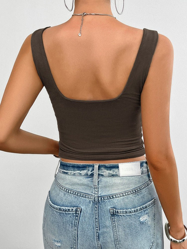 Gwendolyn | Dames tanktop met twist plooidetail