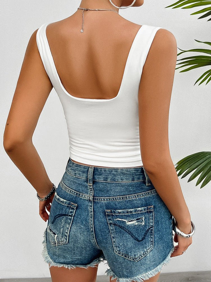Gwendolyn | Dames tanktop met twist plooidetail