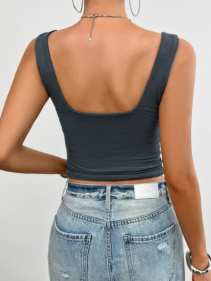 Gwendolyn | Dames tanktop met twist plooidetail