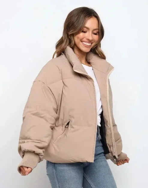 Sien | Hoge Hals Zip-Up Effortless Puffer Jast