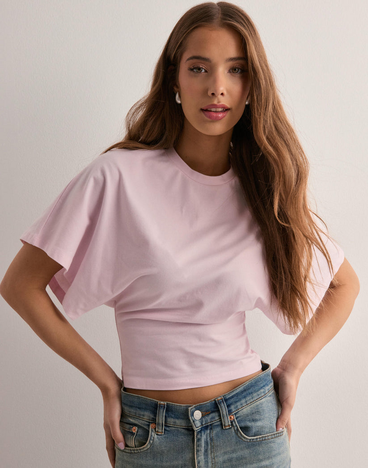 Magnolia | Dames top with wijde mouwen en taille