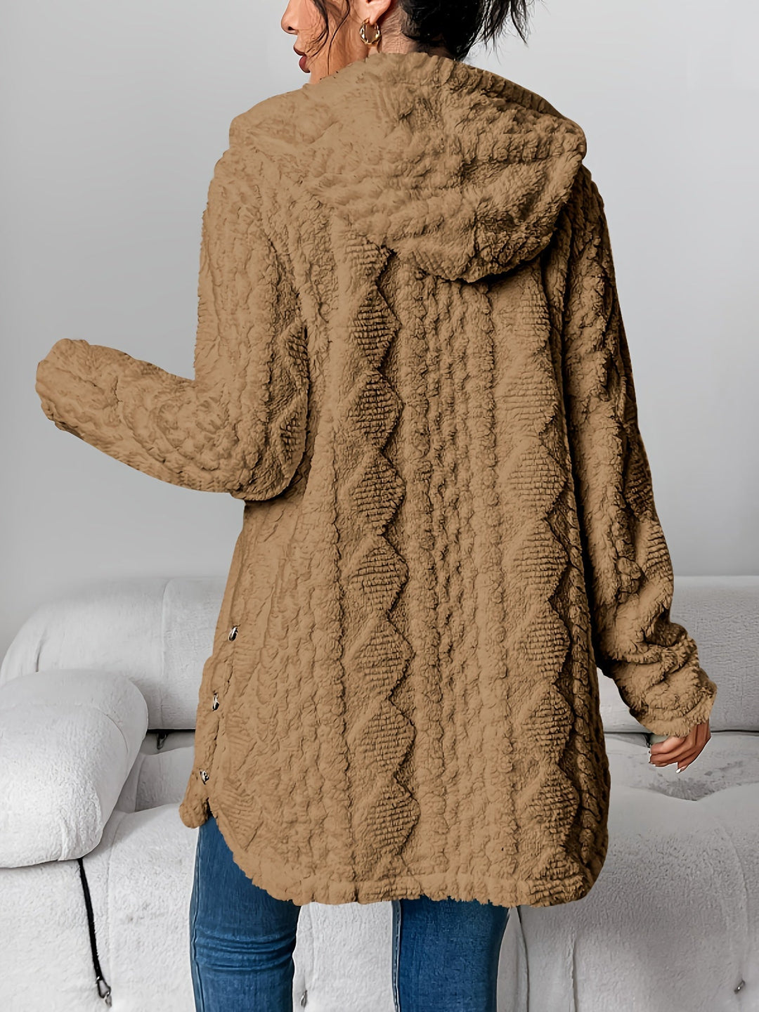 Sophie | Fluffy teddy hoodie jas