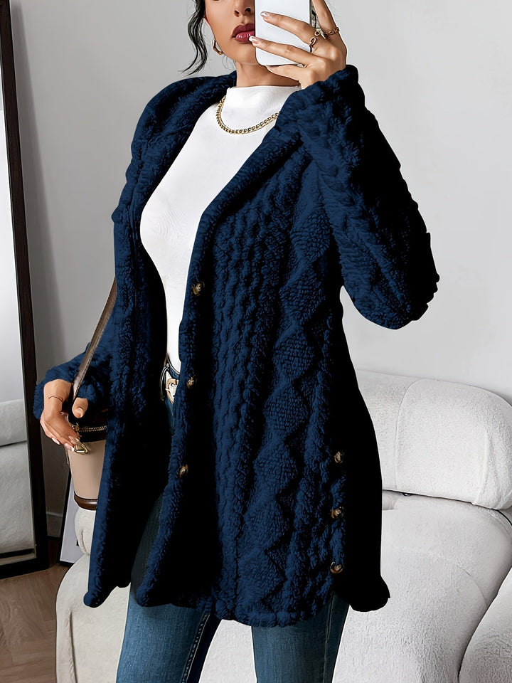 Sophie | Fluffy teddy hoodie jas