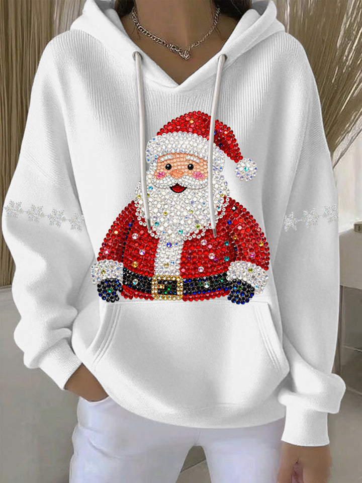 Dames Kerstprint Vrijetijds Hoodie