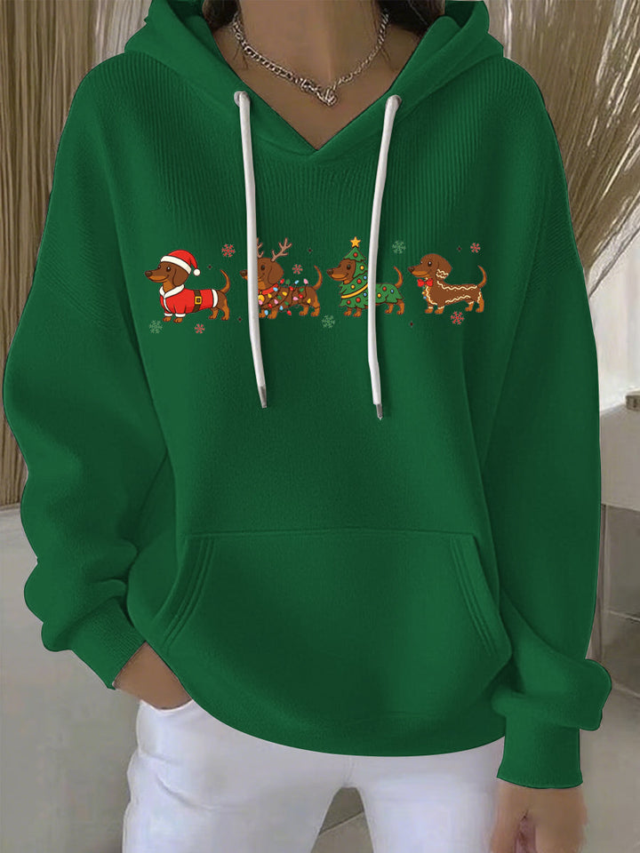 Dames Kerst Print Vrijetijds Hoodie