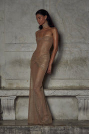Arissa | Strapless Glamour Maxi Jurk met Glitters voor Dames