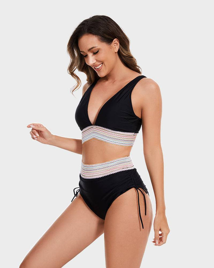 Blaire | Dames bikini met hoge taille en meshbanden