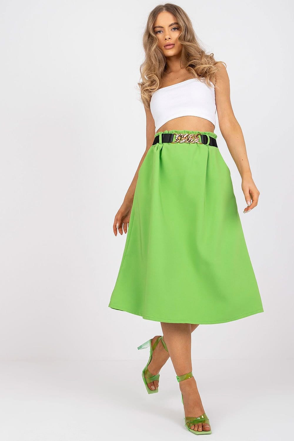 Nienke | Dames Rok met Hoge Taille Midi